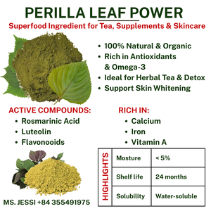 Polvo de hoja de perilla liofilizado de primera calidad | Ingrediente herbal natural para té, cuidado de la piel y suplementos | MS. JESSI - Product Image 5