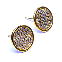 Boucles d'oreilles artisanales en argent sterling 925 pour femme, avec topaze blanche unique et placage or classique, idéales pour les fêtes d'anniversaire