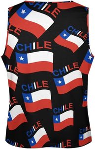 Bandera de Chile Camiseta sin mangas musculosa informal para hombre Transpirable sin mangas Entrenamiento Gimnasio Fitness Camisas Hecho en fábrica - Product Image 4