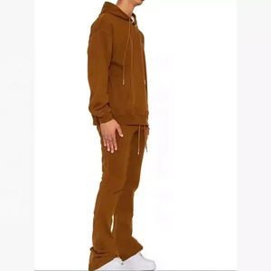 Nuevo diseño 2025 Fabricante de ropa Invierno para hombre Algodón Fleece Flare Set Cordón Pull Over Hoodie - Product Image 2