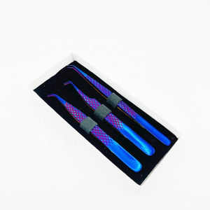 แหนบต่อขนตาปลอมสแตนเลส45องศา90องศาใหม่ที่จับติดเพชร - Product Image 1