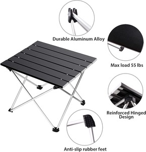 Wholesale High Quality Ultralight 6061 Aluminium Customized Color <strong>Foldable</strong> <strong>Table</strong> Small Folding Camping <strong>Table</strong> for Camping - Product Image 4