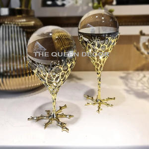 Trending Design Metal High Quality Decorative Sculpture Gold <b>Leaves</b> Artwork with Black Base Direct Factory Home Decoration - Product Image 6