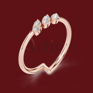 Anillos de pareja con diseño torcido de 10K Anillos de diamantes de acero inoxidable - Product Image 1