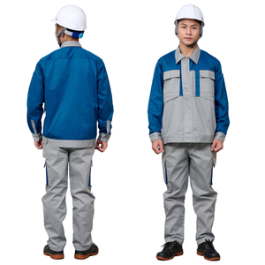 Veste de travail pour hommes à manches longues de haute qualité pantalon 35% coton 65% Polyester Logo personnalisé prix direct usine multi-industrie - Product Image 1