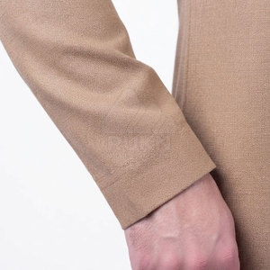 New Design Arabic <b>Thobe</b> for <b>Men</b> Comfortable Traditional Kurta Ankle Length Long Sleeve Crew Neck Button Placket Cotton - Product Image 6