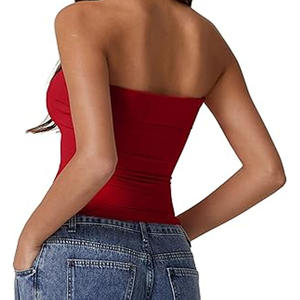 Meilleure vente décontracté dos nu Sexy sans manches col rond moulante culture courte femmes débardeur - Product Image 2