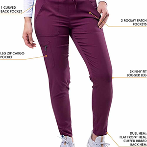 Uniformes de gommage de la meilleure qualité Ensembles de costumes pour dames Infirmière Scrubs médicaux Costumes uniformes médicaux confortables - Product Image 4