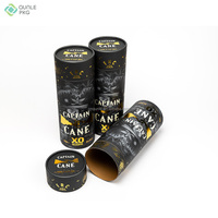 Emballage de cylindre de vin en carton Boîte de tube d'emballage de cylindre de verre de vin avec estampage à chaud