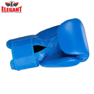 Guantes de Boxeo de Cuero Azul con Logotipo Personalizado, Cuero Vacuno, Nuevo Diseño, Guantes de Entrenamiento de Boxeo, Muay Thai, Kick Boxing, Guantes Twins - Product Image 6