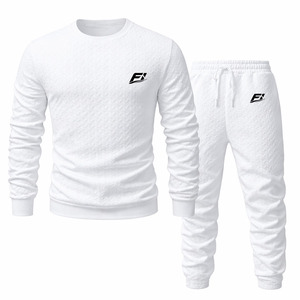 Conjunto Deportivo Personalizado para Hombre, Sudadera Texturizada, Pantalones Deportivos, Ropa Deportiva Informal al por Mayor para Marca Privada OEM B2B - Product Image 1