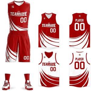 Ensemble de maillots de basket-ball pour hommes, 100% polyester, deux pièces, kit de basket-ball personnalisé pour équipe, vêtements de sport respirants, vente en gros - Product Image 2