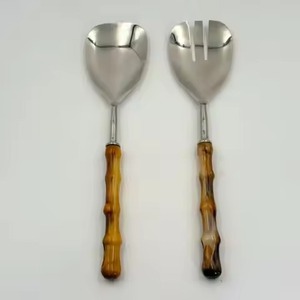 Cucharas para Servir Ensaladas Hechas a Mano con Diseño Moderno, Mango de Acero Inoxidable, Calidad Premium, Aptas para Lavavajillas - Product Image 4