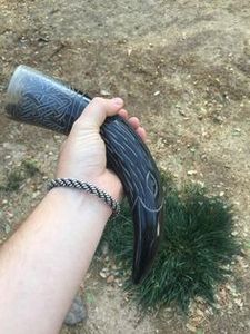 แก้วน้ำทรงเขาสัตว์สไตล์ยุโรปโบราณ งานฝีมือธรรมชาติขัดเงา สำหรับตกแต่งบ้านอย่างหรูหราและใช้ดื่ม - Product Image 4