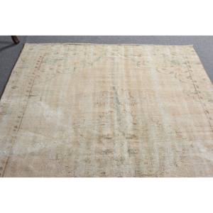 Tapis turc classique Vintage Beige 5.2x8.1 pieds laine Latex support grande surface Rectangle Patchwork motif pour couloir chambre décor - Product Image 4