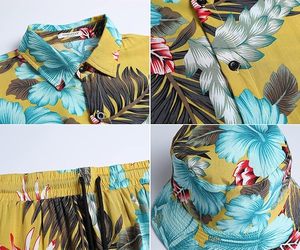 Ensembles de survêtements en maille respirante pour hommes, shorts, polos à quart de bouton, shorts de sport, taille élastique, décontractés pour la marche - Product Image 5