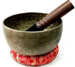 Ensemble de bol chantant spirituel en laiton brillant de haute qualité avec maillet et coussin Relaxation profonde guérison chant sonore - Product Image 3
