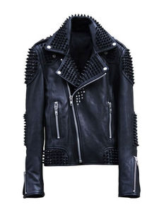 Veste de moto cloutée en cuir punk rock sur mesure veste de combat pour hommes vêtements de fête pour hommes en cuir de vache - Product Image 5