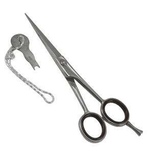 Tornillo de plata negra de 6,0 pulgadas, nuevo diseño de moda, tijeras de peluquero de belleza, tijeras planas, tijeras para el pelo de los dientes - Product Image 2