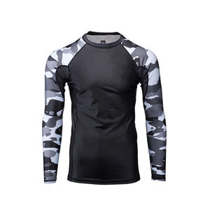 Sublimation High Quality Full Sleeve Compression Shirt Camo BJJ Jiu Jitsu Rash Guard for Adults Made of Polyester Spandex - Product Image 5