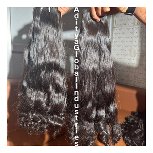 100% vierge rebondissante ondulée en gros temple indien cheveux bruts humains fournisseurs fabricant vendeur en Inde - Product Image 2