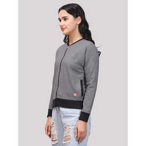 Sudadera de invierno Evolve para mujer, 100% algodón, forro polar sin forro, ecológica, de secado rápido, transpirable, manga larga, con cremalleras y detalles de costura - Product Image 1