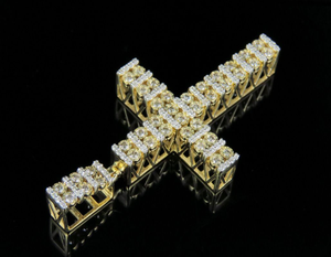 จี้เพชรโมอิสเพชรใส่ได้ทั้งชายและหญิงจี้ชุบทองสไตล์ฮิปฮอปเครื่องประดับที่มีความเย็นทางศาสนา - Product Image 4