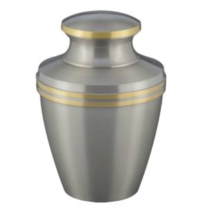 Urnas de cremación de latón para adultos azules, urnas funerarias de Metal al por mayor indias con hermosa banda de grabado hecha en India - Product Image 5