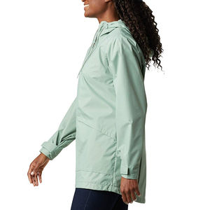 Chaqueta de senderismo al aire libre informal de manga larga cortavientos de Color sólido personalizado con capucha impermeable y chubasquero con estampado de logotipo - Product Image 5