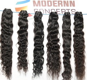 Extensiones de Cabello Humano Virgen Indio Remy 100% Natural Ondulado/Rizado con Doble Trama a Máquina para Venta al por Mayor - Product Image 2