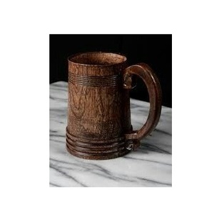 Rustic Wooden <b>Mug</b> Handmade Natural Wood Drinking Cup <b>Vintage</b> Look - Product Image 3