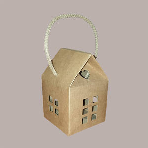 20 boîtes-cadeaux en carton marron 80x80H75mm pour Noël - Product Image 4