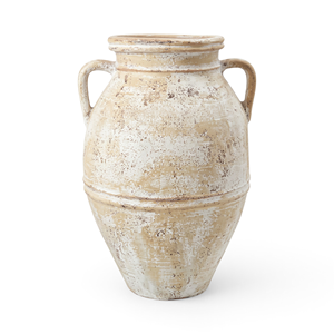 Grand pot de fleurs en terre cuite émaillée avec trou de drainage et système d'auto-arrosage, en argile écologique, style européen, pour sol, 1 gallon - Product Image 1
