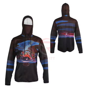 Sweat à capuche de pêche pour homme de haute qualité, léger, respirant, imprimé uni, avec cordon de serrage, en polyester/coton pour l'hiver - Product Image 6