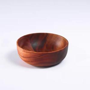El mejor mango de madera de color natural, vajilla, cuenco de madera elegante, cuenco decorativo para servir comida de mesa - Product Image 2