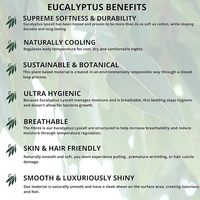 100% Lyocell Eucalyptus Sateen Gris Uni - 300 Fils au Pouce Carré Respirant, Frais et Doux