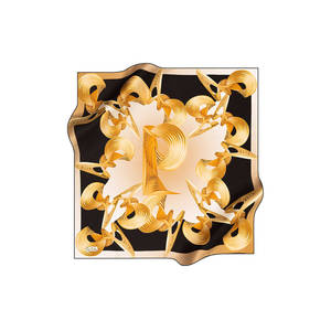 ผ้าพันคอสี่เหลี่ยมผ้าไหมเครปซาตินขนาด90x90ลายเรขาคณิตจาก Pierre Cardin - Product Image 2