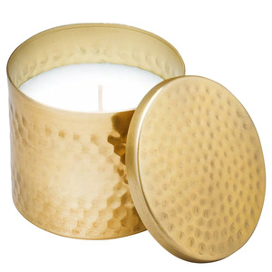 คุณภาพที่ยอดเยี่ยมมาใหม่โลหะทองเหลืองเชิงเทียนหม้อเทียนขี้ผึ้งทําคอนเทนเนอร์ลึกตอกออกแบบด้วยไฟกระป๋อง - Product Image 3