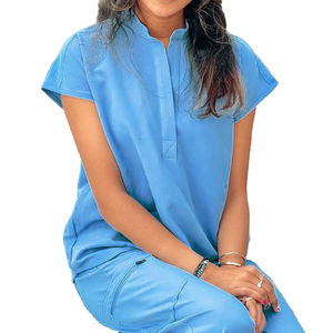 ชุดผ้าโพลีเอสเตอร์ทางการแพทย์ชุดผ้าสแปนเด็กซ์ขัดสำหรับพนักงานสวมใส่สบาย - Product Image 1