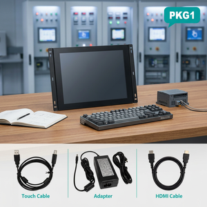 จอภาพสัมผัสคุณภาพสูงติดตั้งง่ายแบบ USB Plug and Play อัตราส่วน 4:3 พร้อมขายึดสำหรับติดตั้งบนแผง - Product Image 1