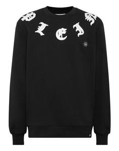 Hombres de alta calidad cuello redondo negro Material suave algodón 3D Puff bordado lujo calle desgaste moda sudadera - Product Image 1