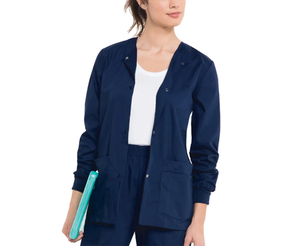 Chaqueta médica aerodinámica con tela suave y transpirable y múltiples bolsillos para ropa de trabajo práctica para el cuidado de la salud - Product Image 6