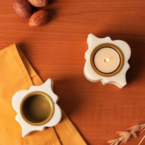 Pots de bougie en marbre de qualité supérieure Vente en gros Fabricant de conteneurs de luxe en vrac Supports en pierre naturelle pour la décoration intérieure - Product Image 5