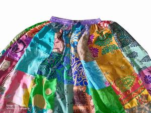 Multi Color <b>Silk</b> Patch Work Long Tired <b>Skirt</b> Women Free Size Maxi <b>Skirt</b> Dress Indian Vintage Style Long <b>Skirt</b> for Trendy Export - Product Image 4