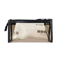 Trousse de Maquillage Pliable Transparente en PVC Écologique Imperméable, Organisateur de Voyage Coloré Recyclé pour Cosmétiques et Articles de Toilette