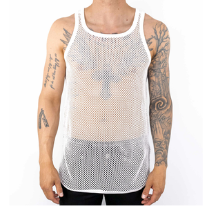 Breathable Casual Men's Mesh Tank Top High Quality 100% Cotton Quick Dry Customizable Color & Design - Product Image 5