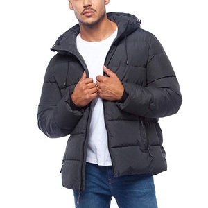 Veste matelassée pour homme 100% coton, écologique, imperméable, coupe-vent, avec capuche, logo sur le devant, hiver BD - Product Image 6
