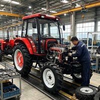 Tracteur agricole compact 40 CV à quatre roues motrices, prix avantageux, tracteur diesel expédié à Durban en Afrique du Sud pour l'agriculture des petits exploitants