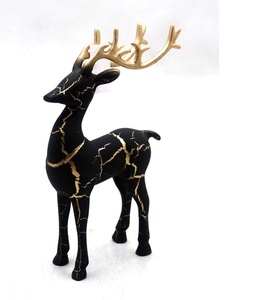 Nuevo DISEÑO DE ALUMINIO Rein Deer negro/texto dorado para Navidad decorativo Reno Mesa hecha a mano decoración del hogar - Product Image 1