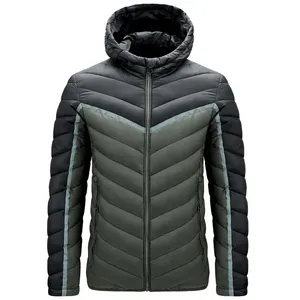 100% High Quality Custom Warm Thicken Bubble Detachable Hooded Men Winter Down Coats Quilted Cotton Padded Puffer jackets